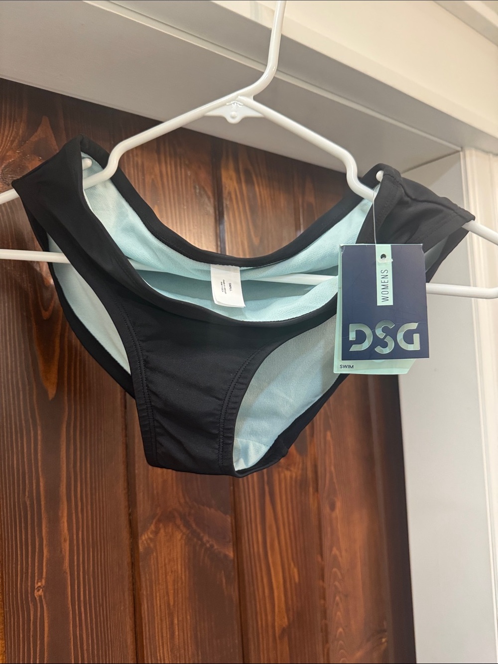 DSG Black Swim Bottoms with Light Blue Lining